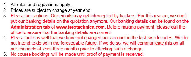 Terms and Conditions